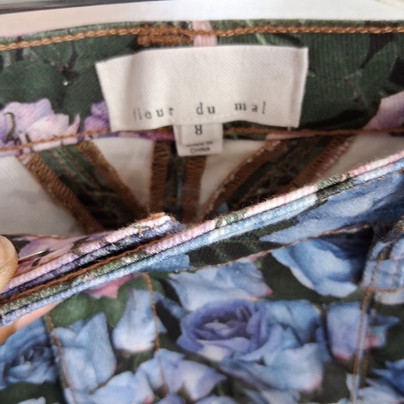 Fleur Du Mal Floral Print Mini Skirt Size 8 - Picture 4 of 7